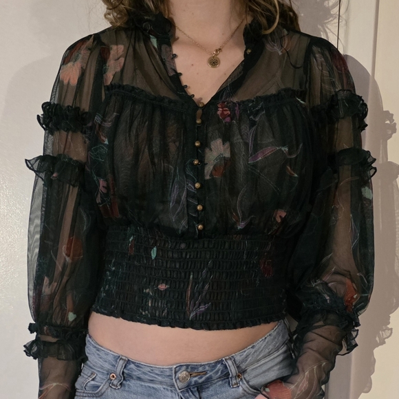 Free People Time For Shine Top Sz S - Picture 2 of 5